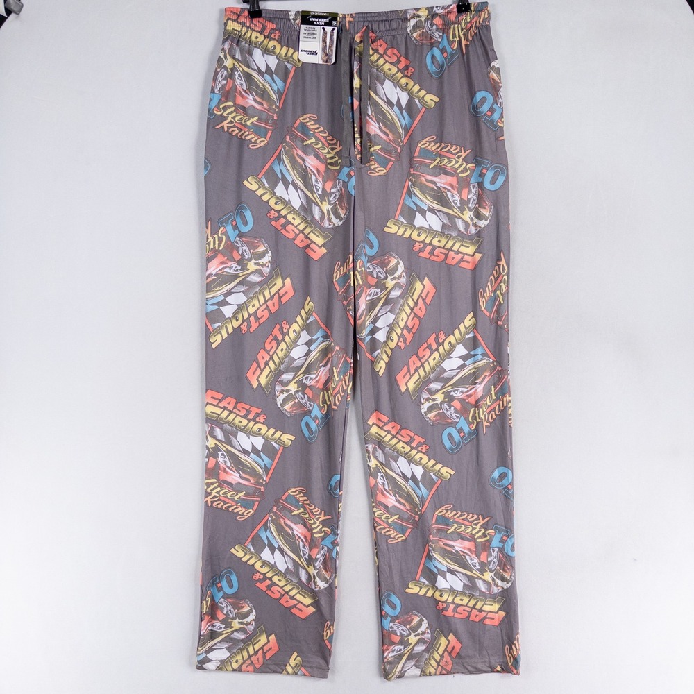 Fast and Furious Mens Sleep Pant XL Car Print Soft Fabric Comfort Fit Pockets